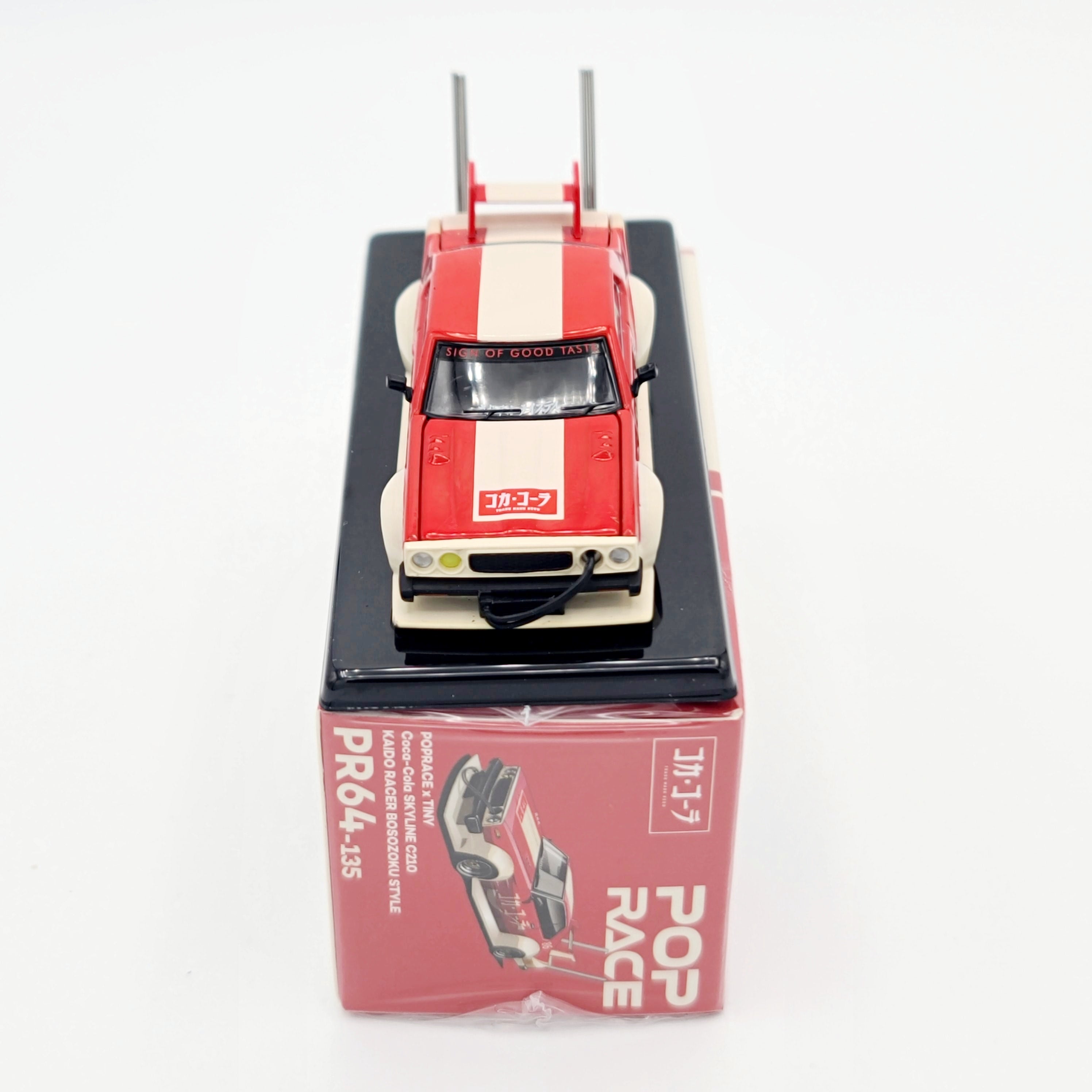Pop Race Nissan Skyline C210 Kaido Racer Bososuko Style - 1:64, Coca-Cola (2025 Limited Edition)